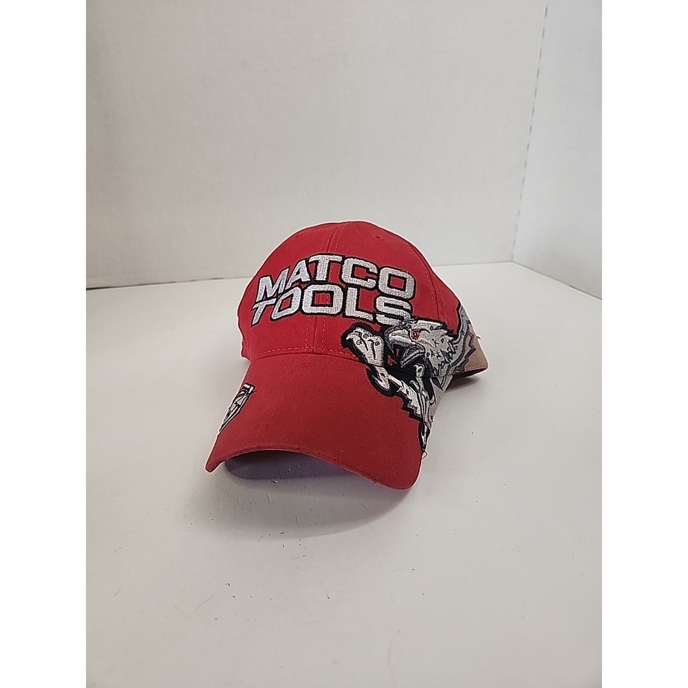 Matco Tools Hat Cap Strap Back Red White Embroidered Eagle Craig Treble Mens